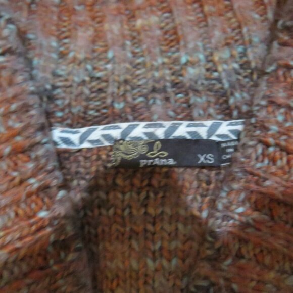 PRANA Clause Marled Knit V Neck Sweater in Sundried Terracotta - Size XS - Picture 14 of 14